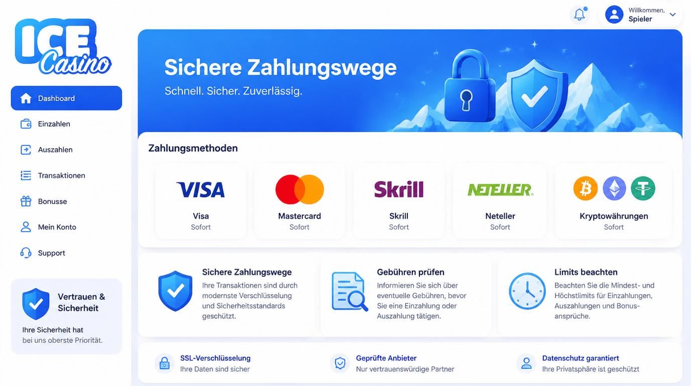 Ikone mit Kreditkarte, E-Wallet und Krypto neben Datenschutzsymbol